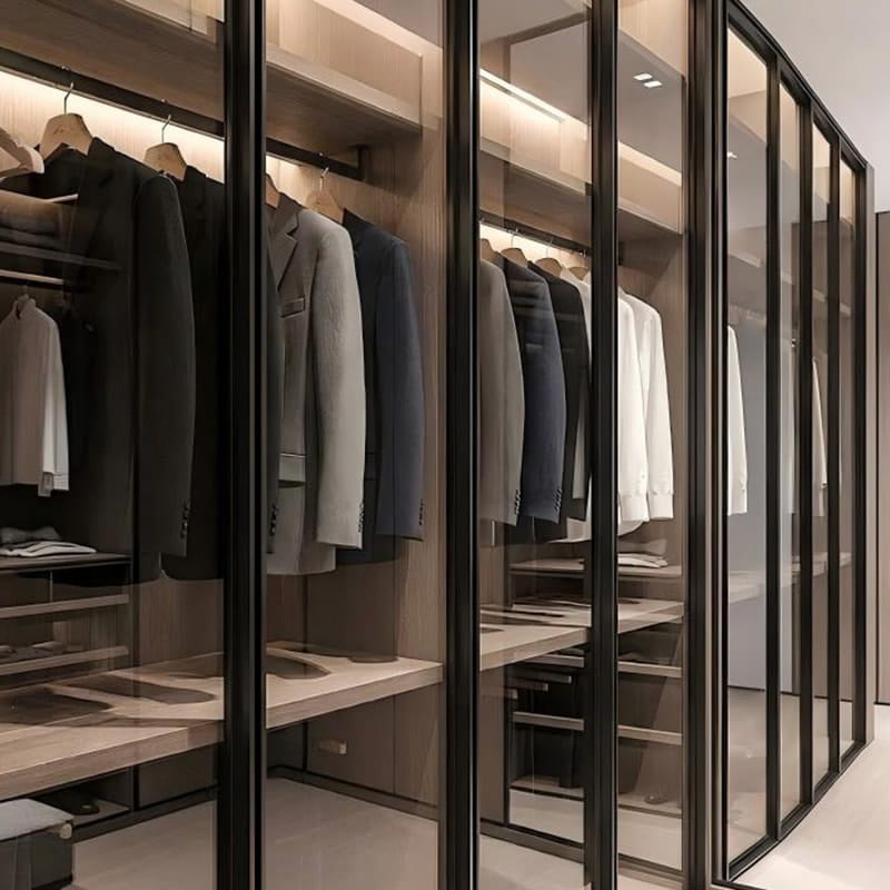 Bvlgari Dark Obsidian Egyedi panorámás gardróbszekrény