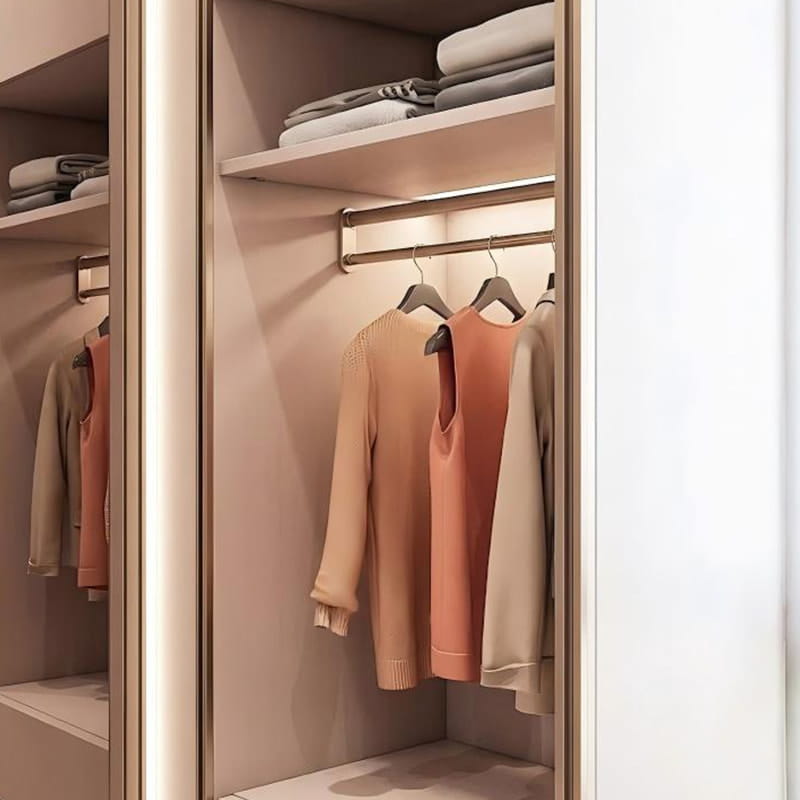Versailles Minimalista Touch-Matte megvilágított gardróbszekrény